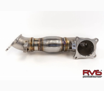 RV6 High Temp Catted Downpipe for 17+ Civic Type-R ITS 2.0T FK8/FL5/DE5