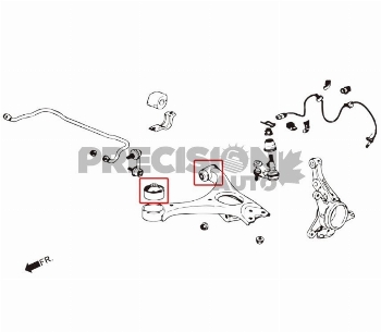 Honda civic 8th gen front lower arm - front bushing OEM Recall