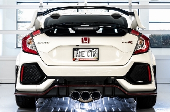 AWE Tuning - Catback Dual Resonator 2017-21 FK8 Honda Civic Type R Touring (incl. frontpipe) - Chrome Tips