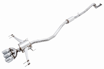 AWE Tuning - Catback Dual Resonator 2017-21 FK8 Honda Civic Type R Touring (incl. frontpipe) - Chrome Tips