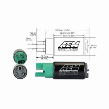 AEM 340lph Fuel Pump E85 Compliant FK8-FL5-DE5