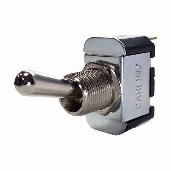 Toggle Switch, SPST, Sealed Bat Lever, Non-Illum, 20A, 125VAC, Screw, F Series