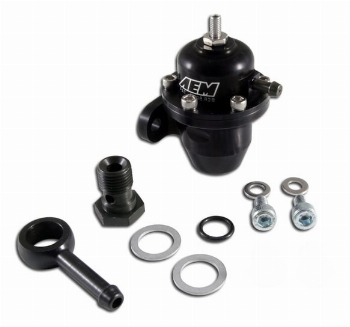 AEM Fuel Pressure Regulator Inline Flange with 90 Degree Return Line Fitting