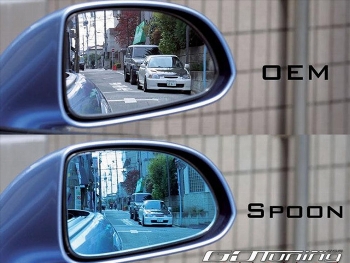 Spoon Blue Wide Door Mirror Set - Civic, Integra DC2/DB8,DC2R/DB8R,EK4/9