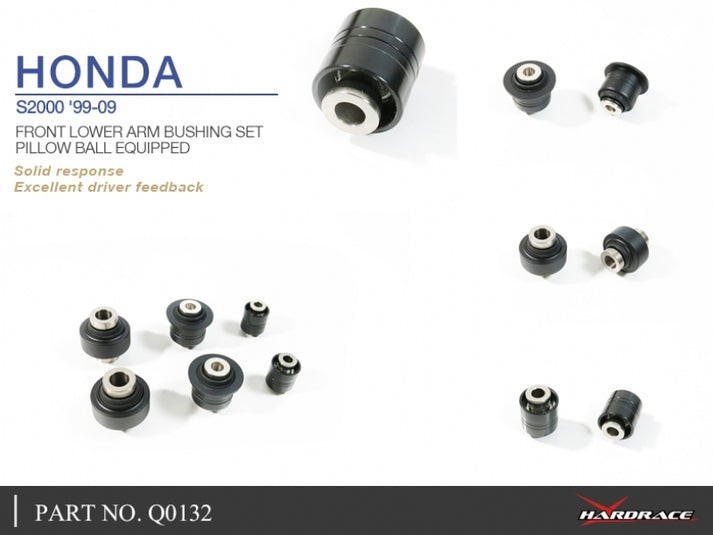 HARDRACE Pillow Ball Front Lower Arm Bushing Set S2000 2000-2009